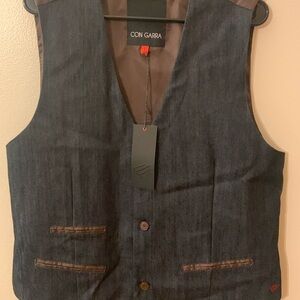NWT CON GARRA denim vest